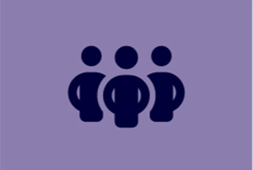 Three figures of people icon